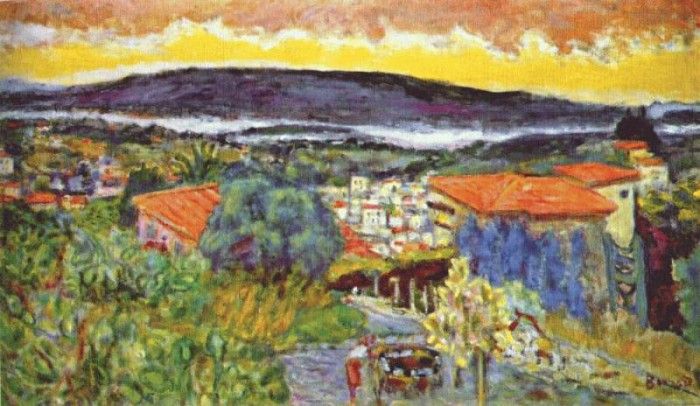 bonnard red roofs at le cannet 1941.  