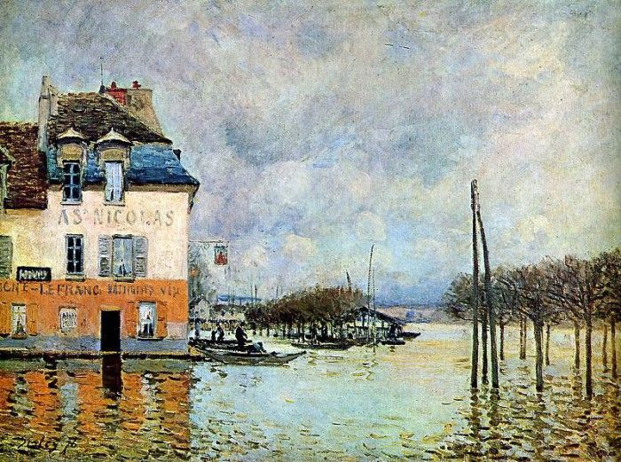 Sisley Alfred Flooding at Port Marly Sun. , 