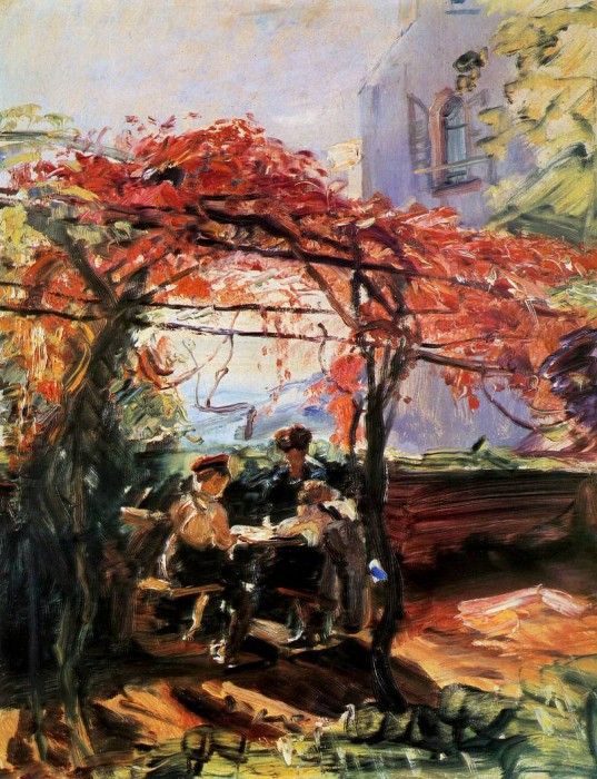 Slevogt Max Artists children in garden Sun. Slevogt, 