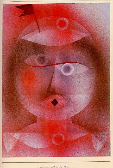 Klee The Mask with the Little Flag, 1925, watercolor on pape. , 