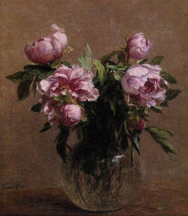 Fantin Latour Henri Vase of Peonies. -, ---