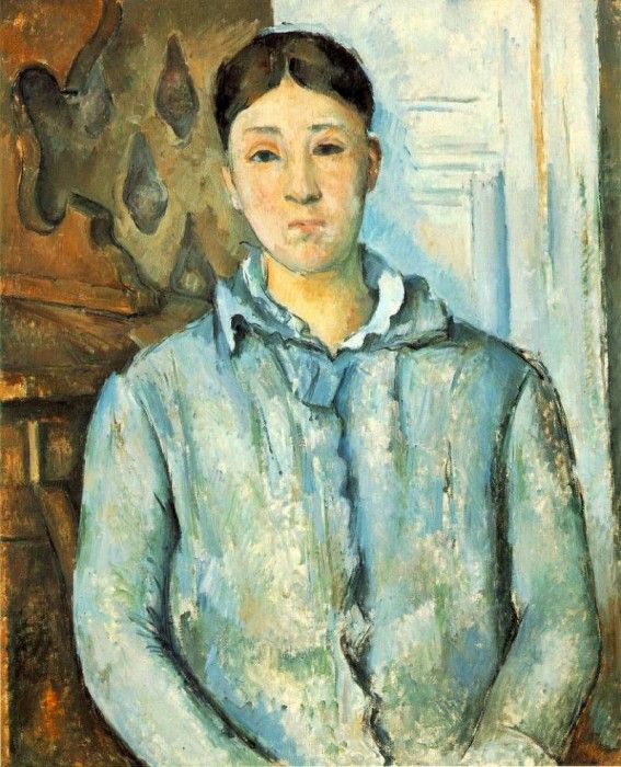 CeZANNE MADAME CeZANNE EN BLEU,1886, THE MUSEUM OF FINE ARTS. , 