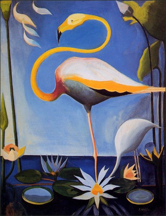 bs-ahp- Joseph Stella- Flamingo. , 