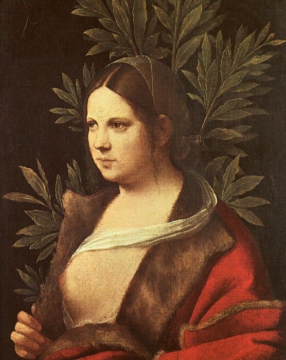 GIORGIONE LAURA, 1506, ART HISTORY MUSEUM, VIENNA.. ���������