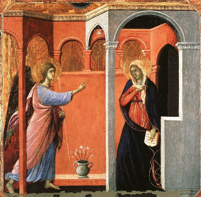 Duccio Annunciation, National Gallery, London..   