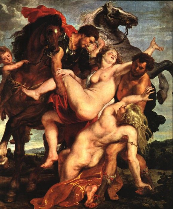 Rubens Rape of the Daughters of Leucippus 1618 Alte Pinakoth. ,  