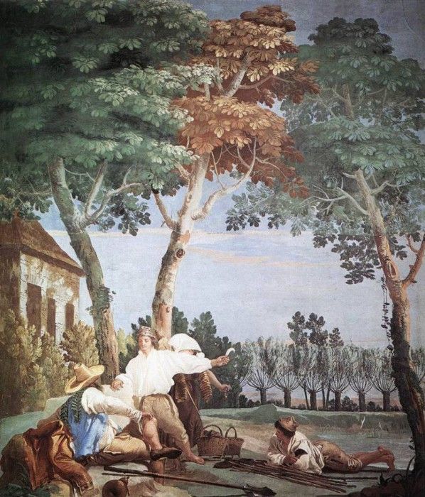 TIEPOLO Giovanni Domenico Peasants At Rest. ,  