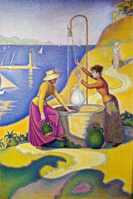 Signac Women at the Well, 1892, 195x131 cm, Musee dOrsay. , 