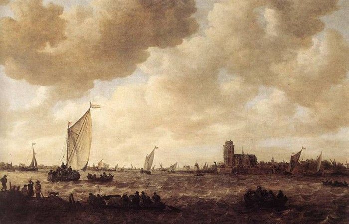 Goyen Jan van View of Dordrecht. ,  