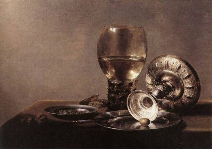 Still life with Wine Glass and Silver Bowl WGA. , 