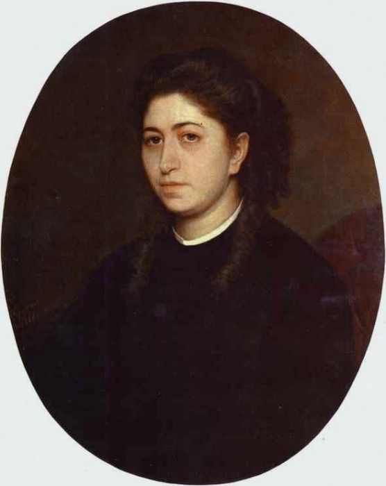 1863 Portrait of a Young Woman Dressed in Black Velvet. ,  