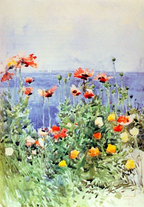 hassam poppies, isles of shoals 1891-r. , 