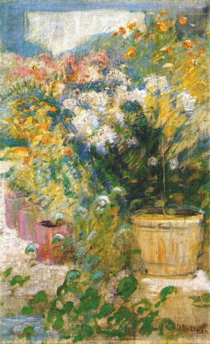 twachtman in the greenhouse c1890-1902. Twachtmann,  