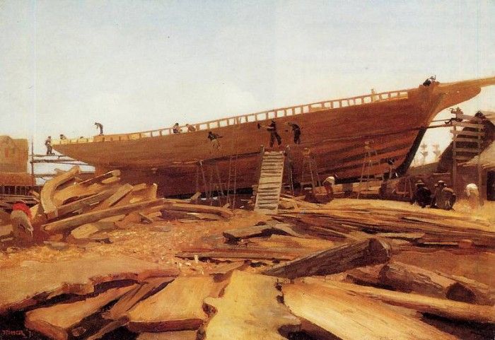 Homer Winslow Shipbuilding at Gloucester. , 