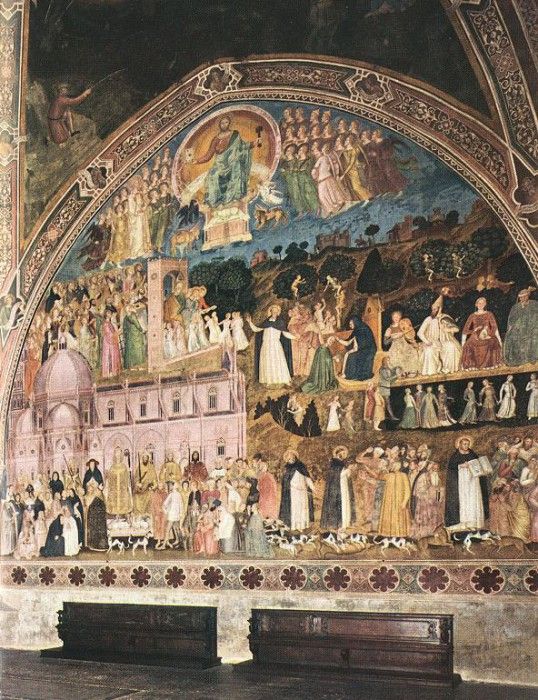 Andrea da Firenze Frescoes on the right wall, 1365-68, Cappe. Firenze,  