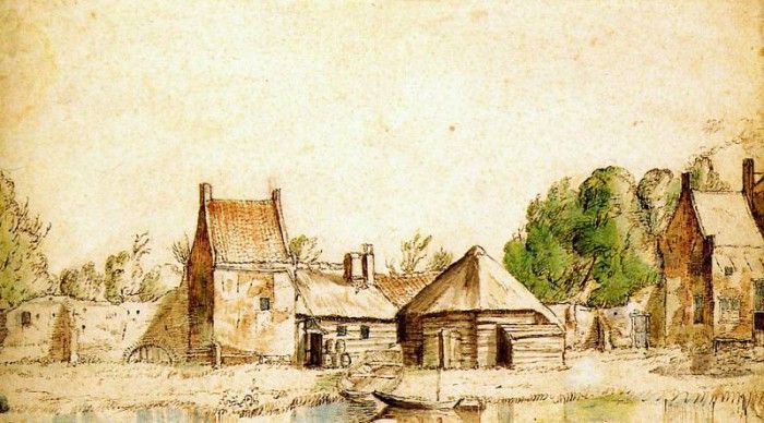 Waterloo Anthonie View on Kartuizer cloister in Amsterdam Su. , 