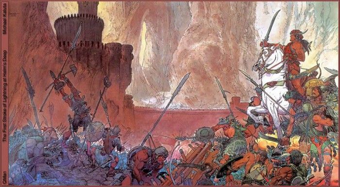 QMan MK RoT 267 The-First Stroke of Lightning at Helms Deep. Kaluta, 