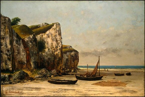 Courbet Beach in Normandy, 1872-1875, NG Washington. , 