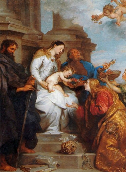 Dyck van Antoon Maria and child and Saints Sun. ,  