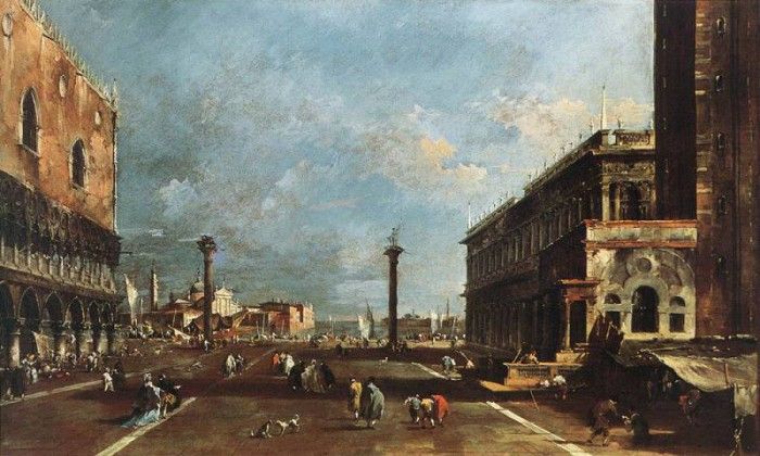 GUARDI Francesco View of Piazzetta San Marco towards the San Giogio Maggiore.  