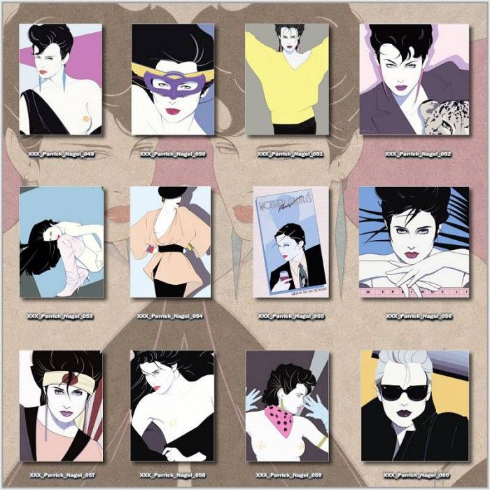 3X Patrick Nagel Index 05. , 