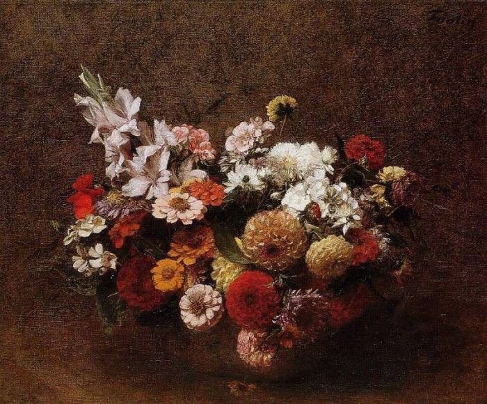 Fantin Latour Henri Bouquet of Flowers. -, ---