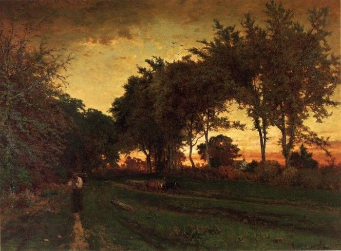 Inness George Evening Landscape. , 