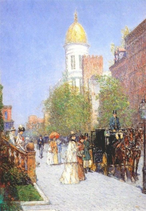 hassam a spring morning c1890-1. , 