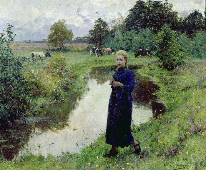    [Young Girl in the Fields]. , 