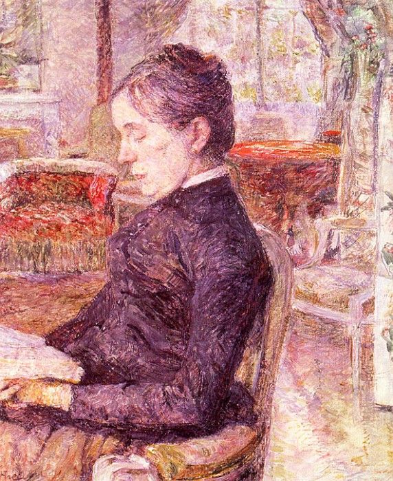 Toulouse-Lautrec The Reading Room at the Chateau de Malrome,. -,  