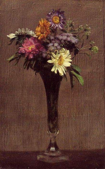 Fantin Latour Henri Daisies and Dahlias. -, ---