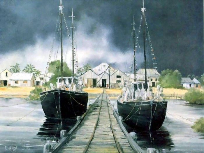 clarrie cox csg031 pearling luggers broome. , 