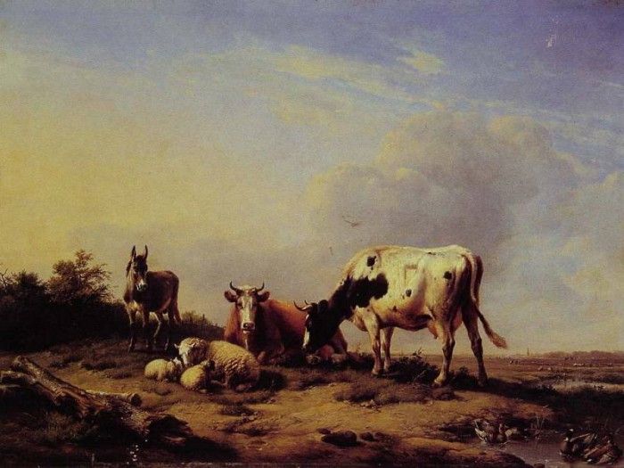A Gathering in the Asture. Verboeckhoven,  