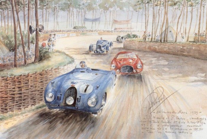 Cma 017 1939 second victory in le mans for bugatti.  