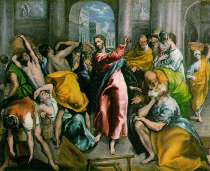 El Greco Christ Driving the Traders from the Temple 1600, 10. , -