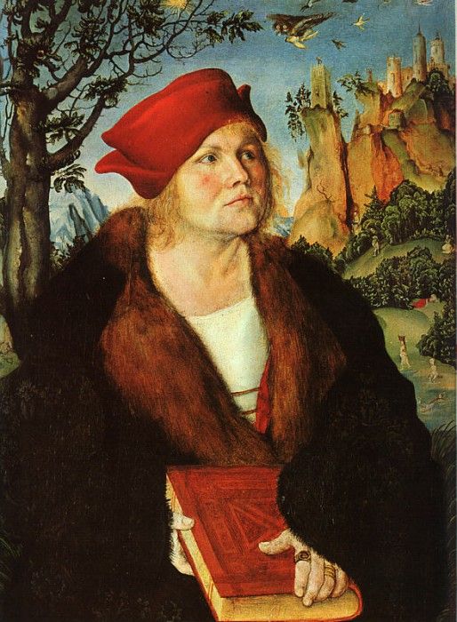 Cranach d.a. Portrait of Johannes Cuspinian, 1502-03.. ,  