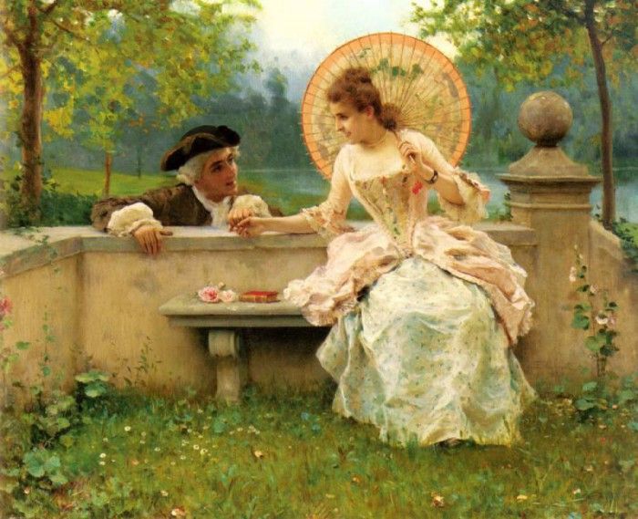 Andreotti Federico A Tender Moment In The Garden. , 