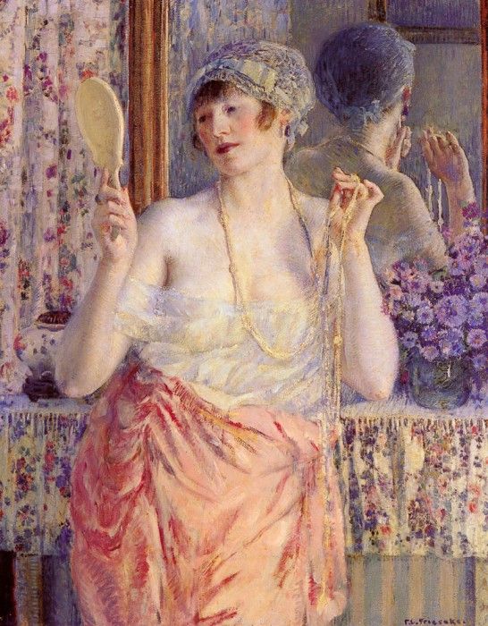 Frieseke Frederick C Woman Before A Mirror . Frieseke,  