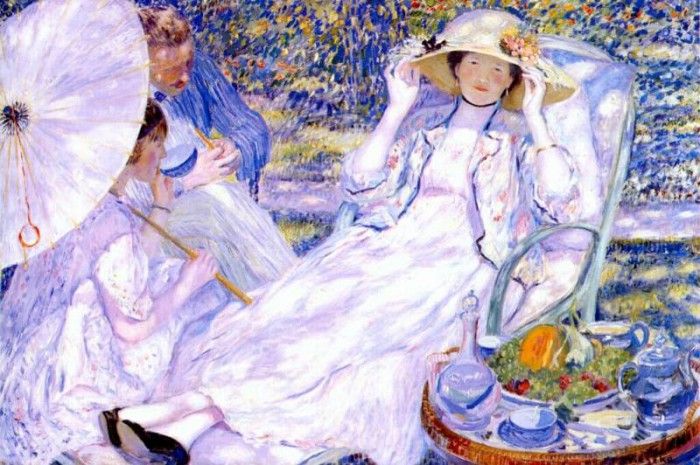 frieseke the hour of tea c1914. Frieseke,  