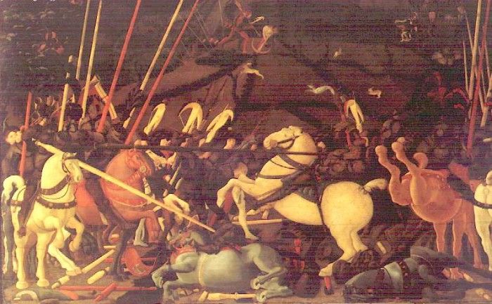 UCCELLO THE BATTLE OF SAN ROMANO,1435, UFFIZI. , 