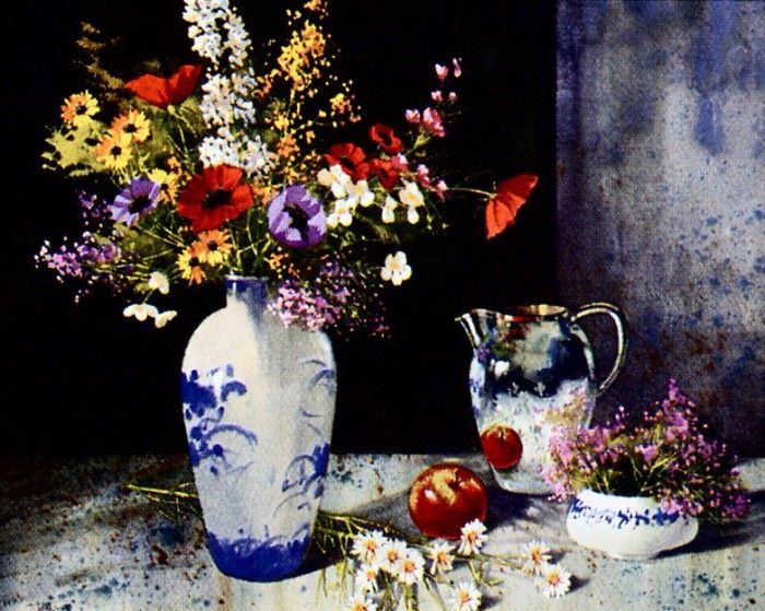 Pierre Tougas - Fleurs, fruits et argenterie, De. Tougas, 