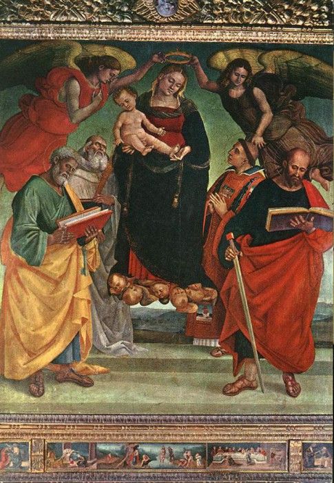 SIGNORELLI Luca Madonna And Child With Saints. , 