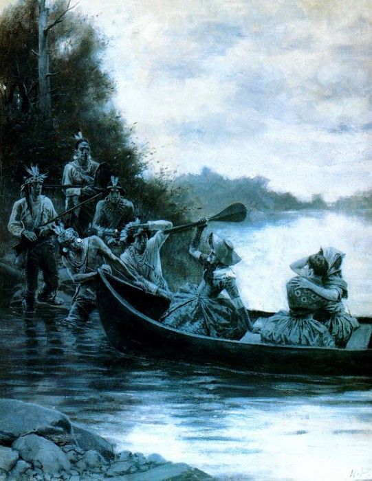 Howard Pyle The Capture of Elizabeth and Francis Calloway and Jemima Boone, ca. 1887 sqs. , 