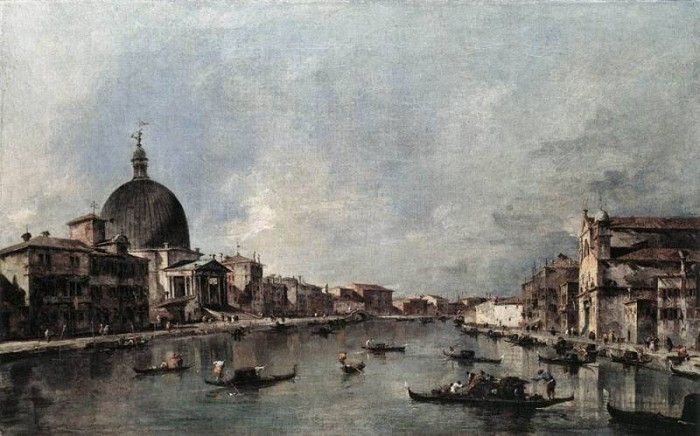 GUARDI Francesco The Grand Canal with San Simeone Piccolo and Santa Lucia.  