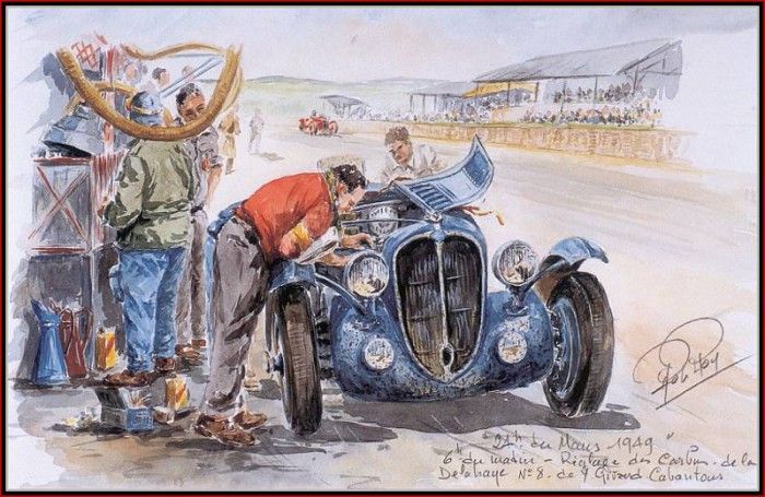 c 1949 the delahaye 135 s driven by giraud and gabantous.  