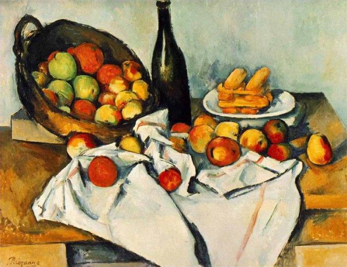 CeZANNE STILL LIFE WITH BASKET OF APPLES,1890-94, THE ART IN. , 