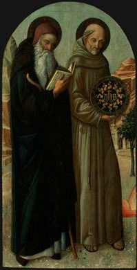 BELLINI,J. SAINT ANTHONY ABBOT AND SAINT BERNARDINO OF SIENA. , 