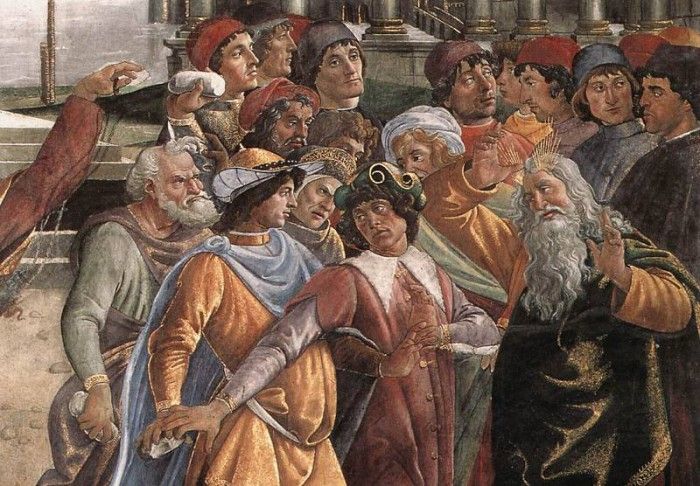 Botticelli The Punishment of Korah detail 5. , Alessandro