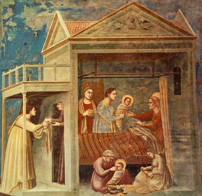 Giotto   Scrovegni   [07]   The Birth of the Virgin.   