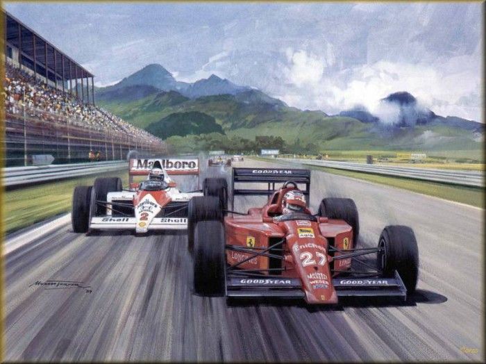 CorsaScan 038 Mansell in Ferrari At Rio 1989. , 